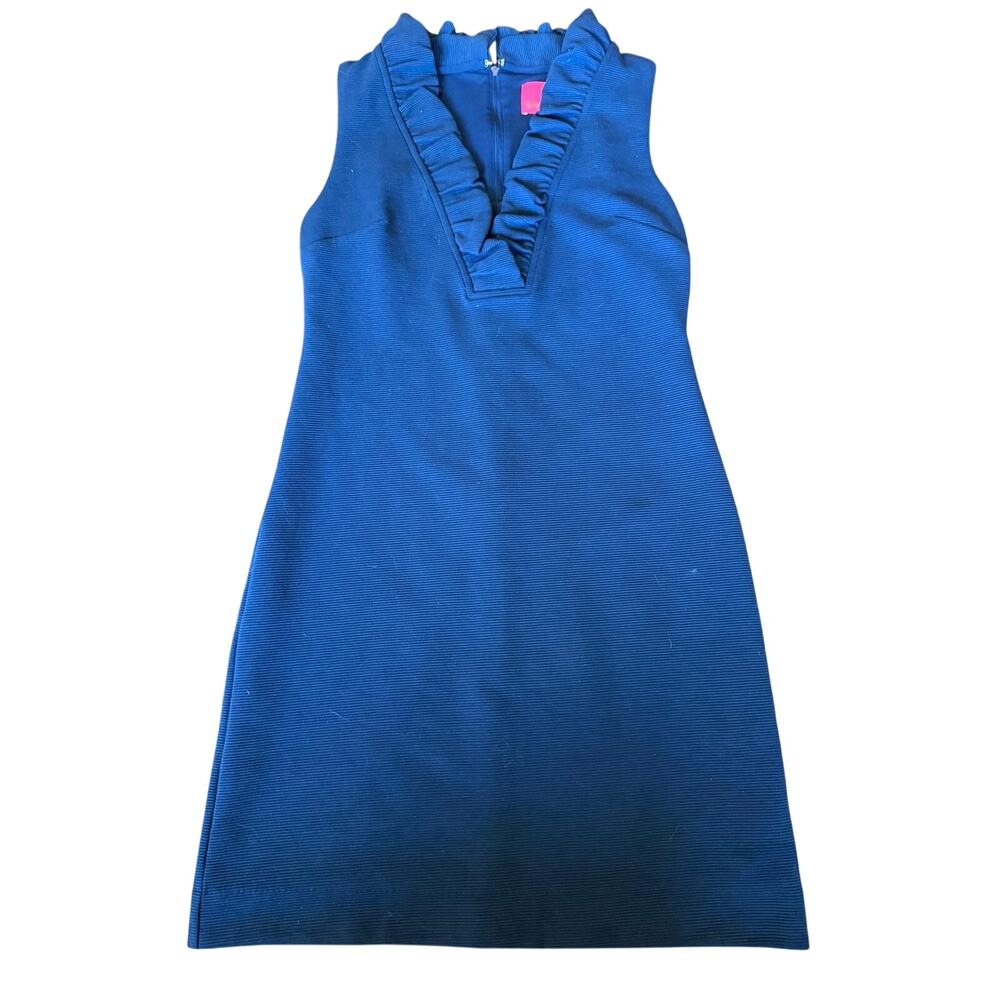 Lilly Pulitzer tisbury stripe knit shift minidress navy small